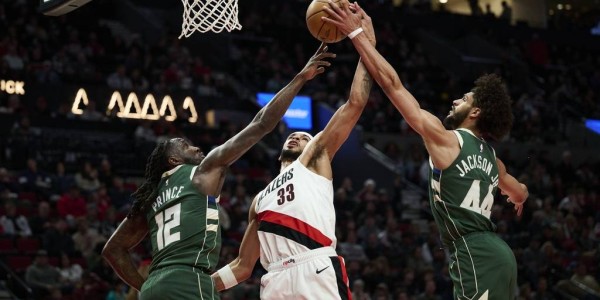 阿夫迪亚18+7克林根14+15 罗林斯36分开拓者击败雄鹿